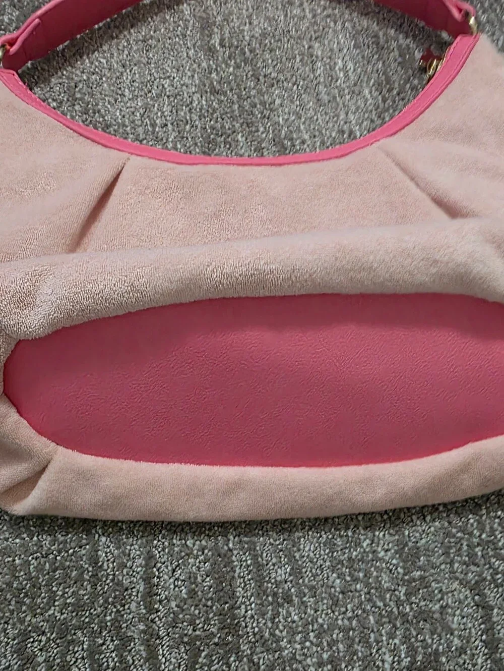 Juicy Couture Wingin' It Pink Terry Hobo Bag Trashy Y2K Bedazzled Princesscore